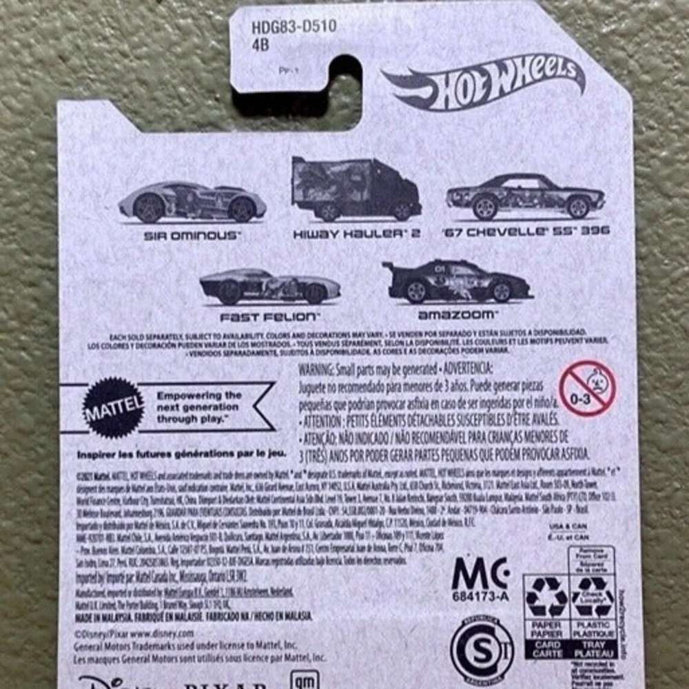Hot Wheels Disney Pixar Light Year 5/5 Amazoom Character Cars 1:64 NIP 2021‎